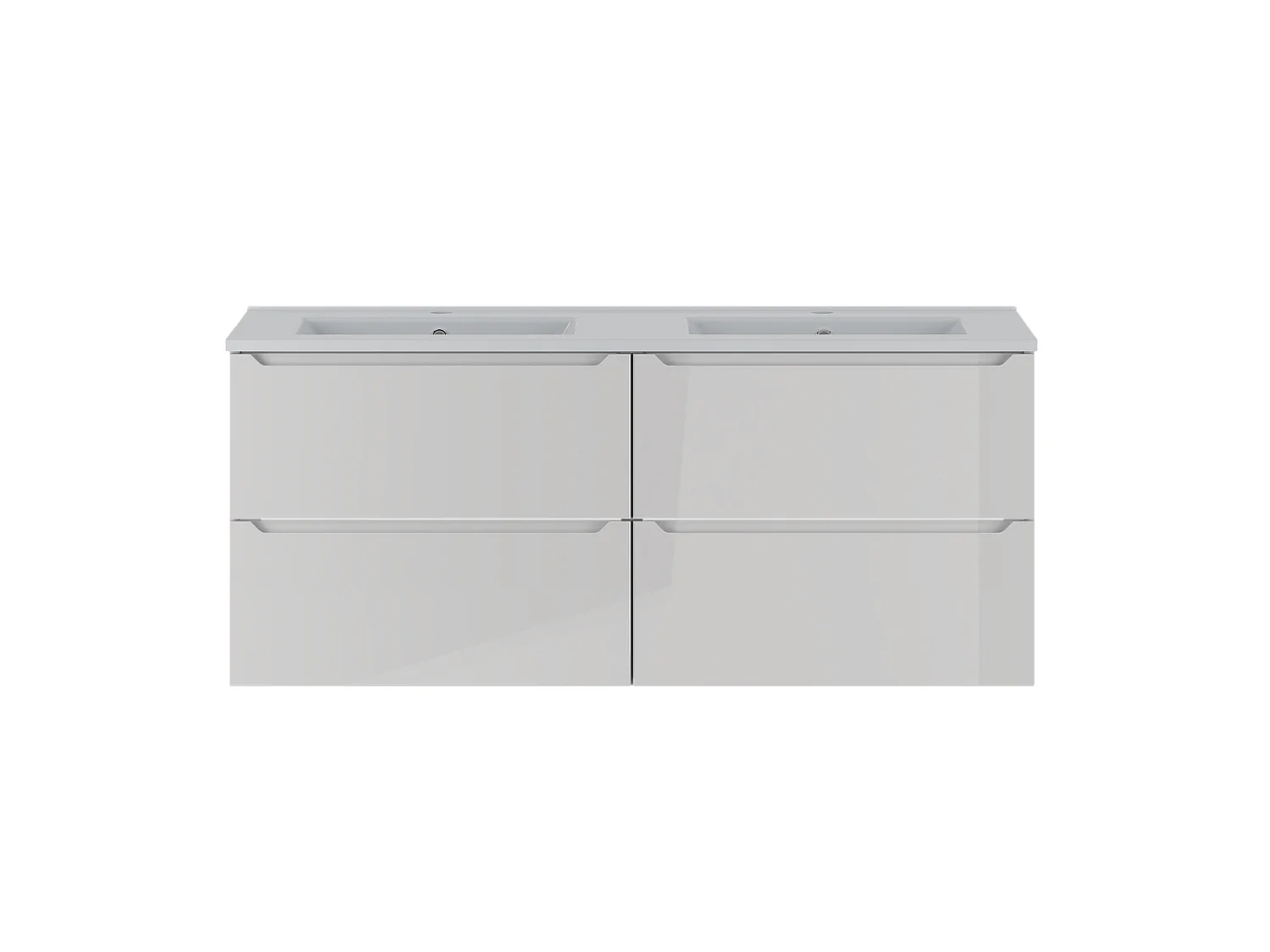 Ensemble de salle de bain blanc 120 cm Meuble avec lavabo Etna