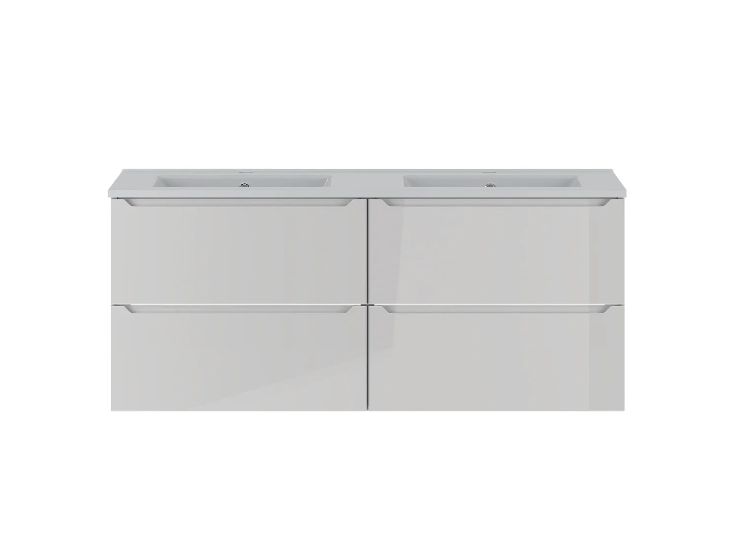 Witte badkamerset 120 cm Kast met wastafel Etna