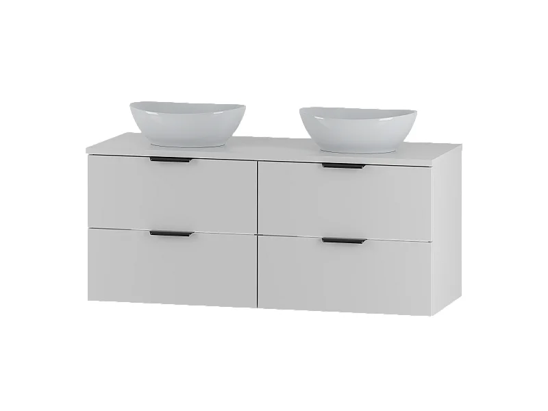 Wit badkamerset 120 cm Kast Wastafelblad Pile