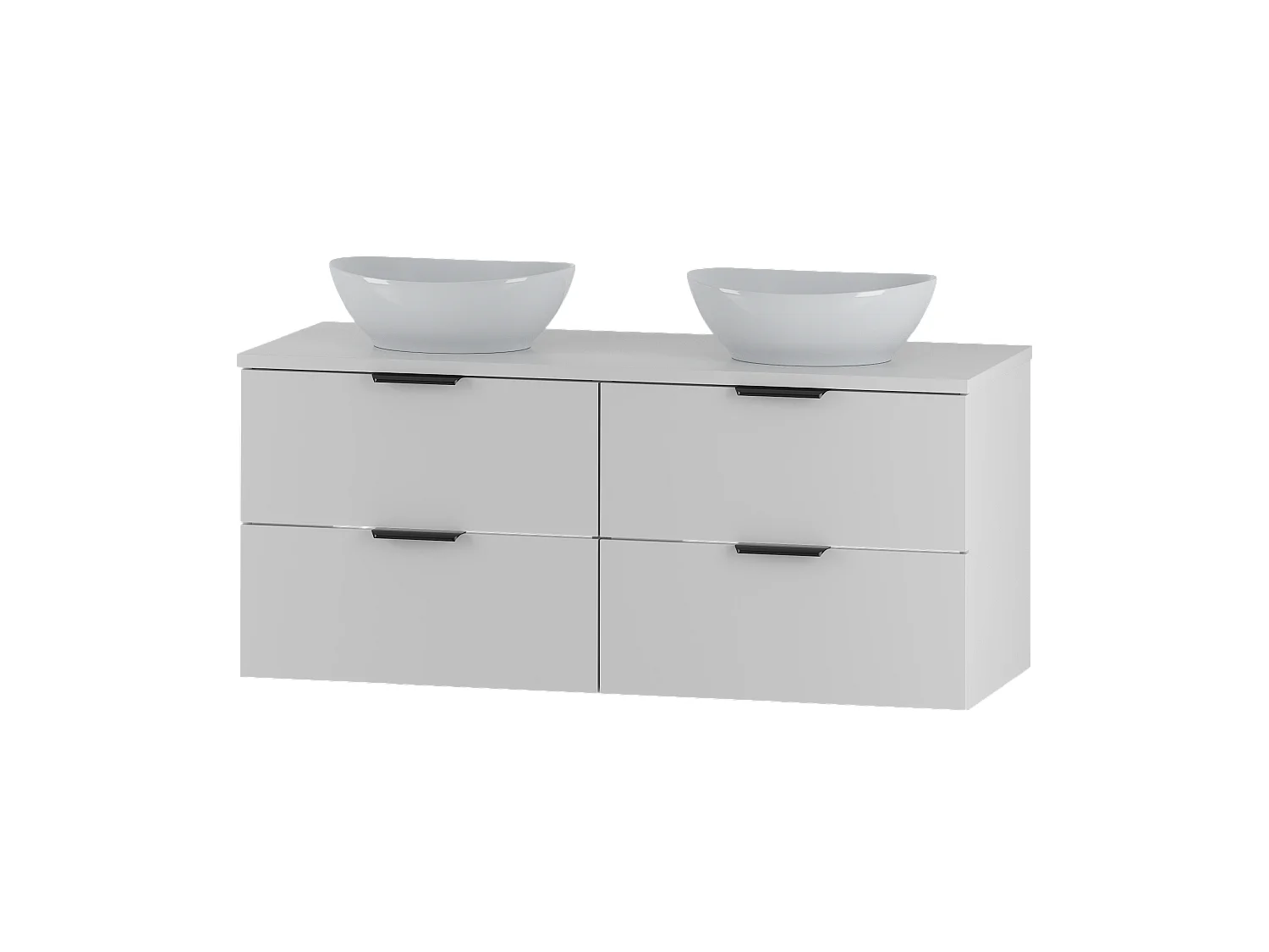 Ensemble de salle de bain blanc 120 cm Armoire Plan de travail Lavabo Pile