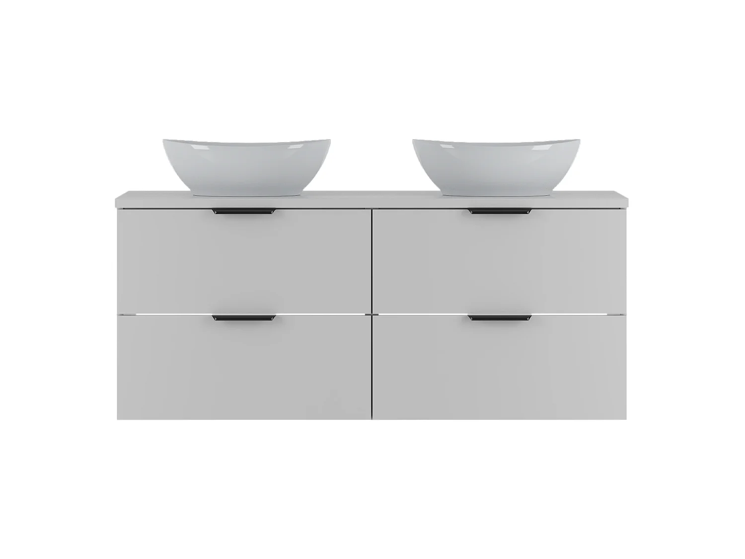 Wit badkamerset 120 cm Kast Wastafelblad Pile