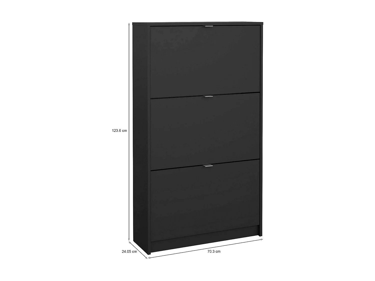 Étagère à chaussures Irina, 18 paires, 24,05x70,3x123,6h cm Noir, meuble à chaussures