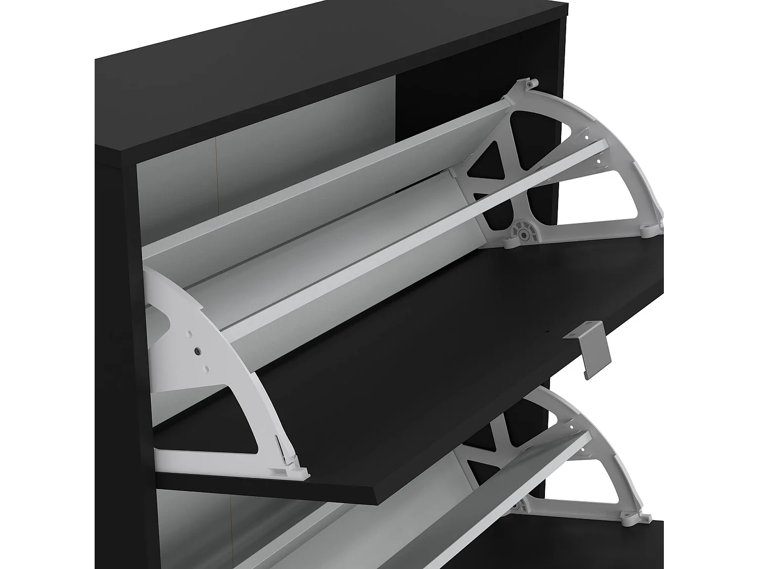 Étagère à chaussures Irina, 18 paires, 24,05x70,3x123,6h cm Noir, meuble à chaussures