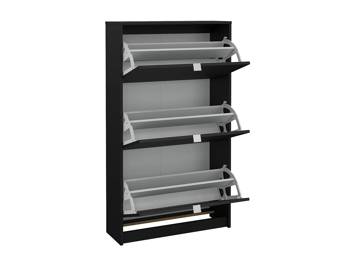 Étagère à chaussures Irina, 18 paires, 24,05x70,3x123,6h cm Noir, meuble à chaussures