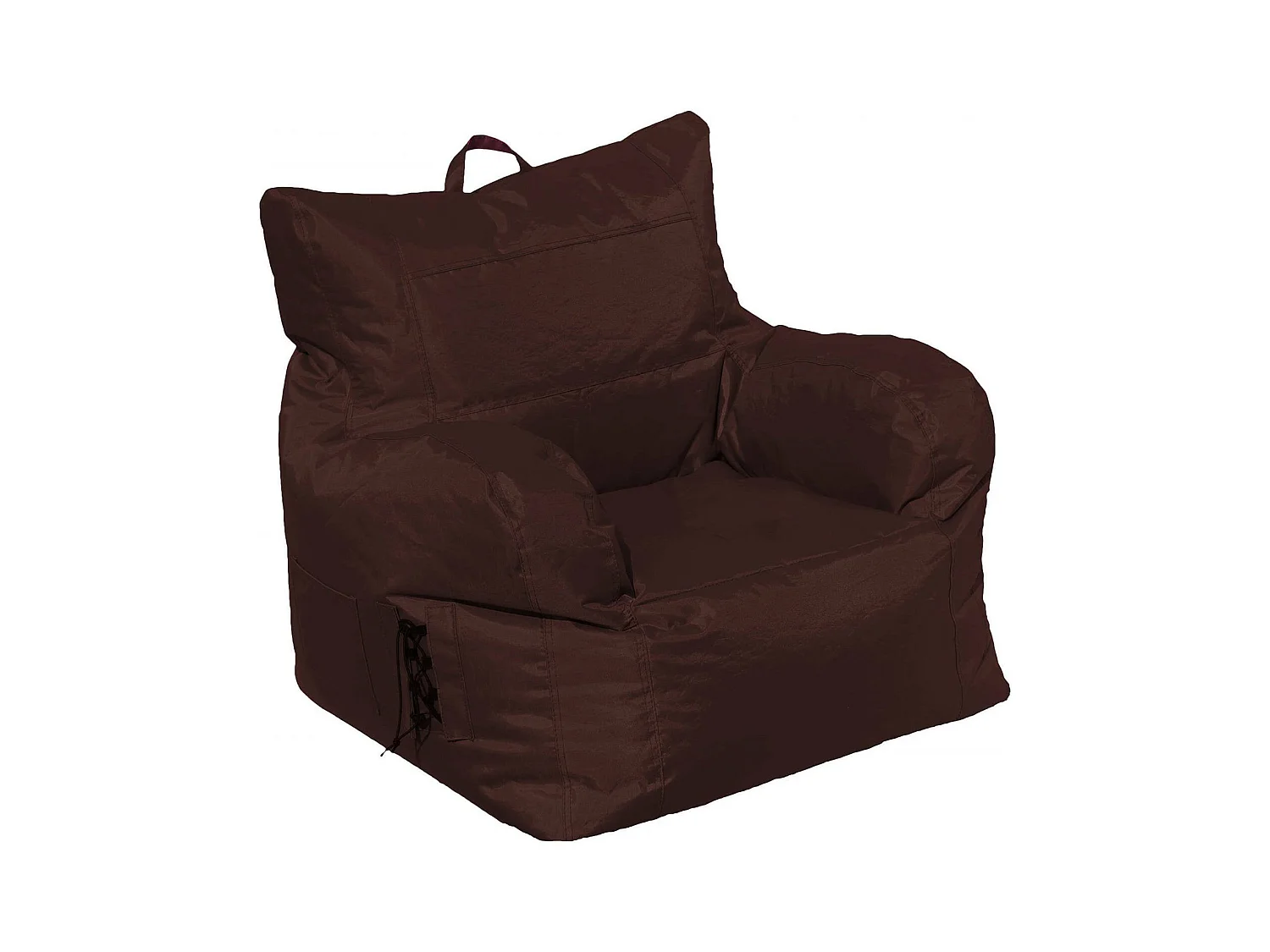 Ossidiana fauteuil, Gestoffeerde zitting, Enkele woonkamerbank, Stoel met armleuningen, Made in Italy, 75x65 h70 cm, Bruin