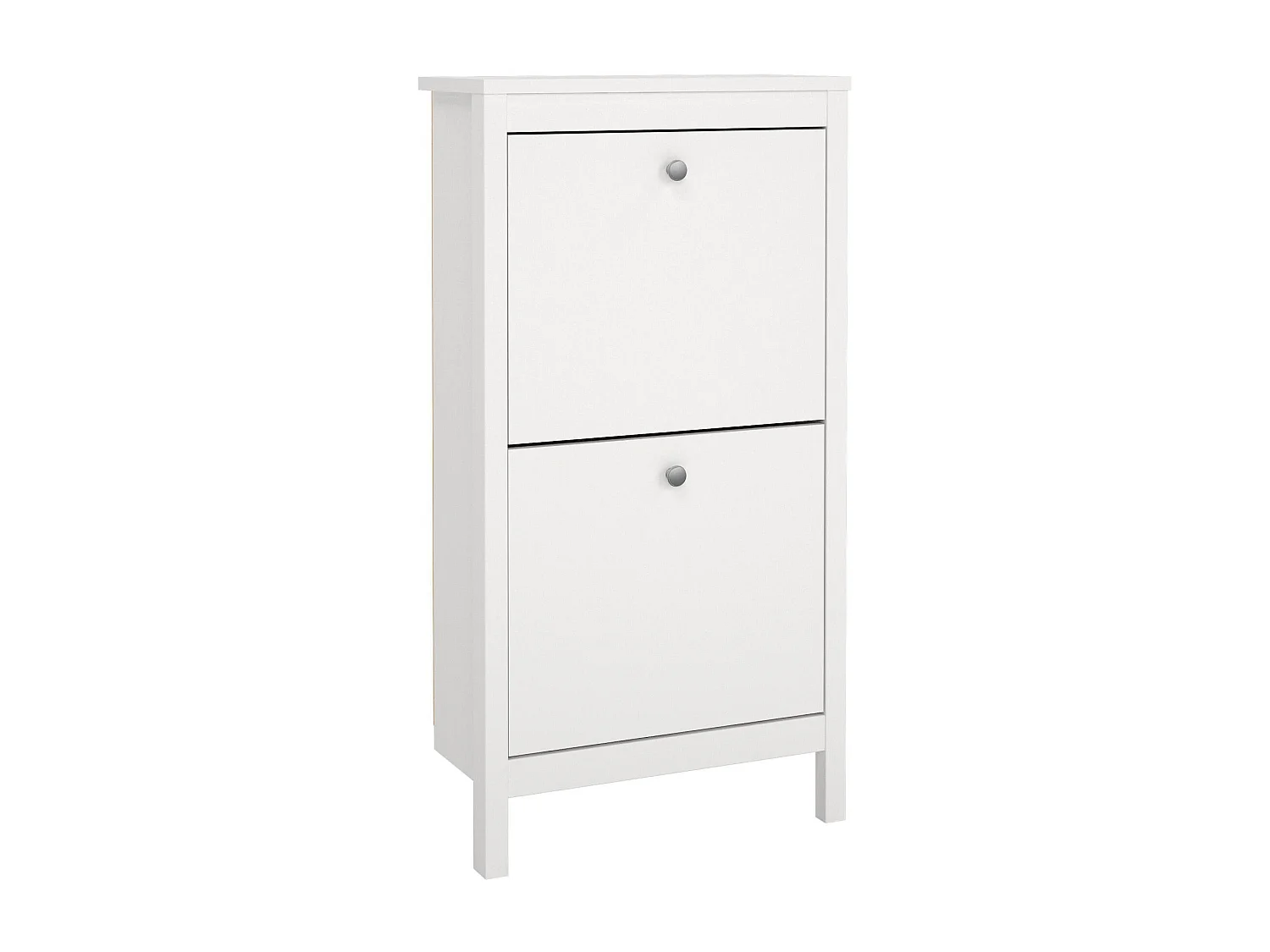 Meuble à chaussures Tisoy, 8 paires, 24.6x53.8x102.9h cm Blanc, armoire à chaussures