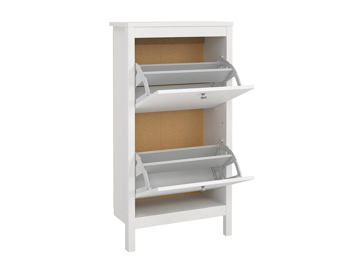 Meuble à chaussures Tisoy, 8 paires, 24.6x53.8x102.9h cm Blanc, armoire à chaussures