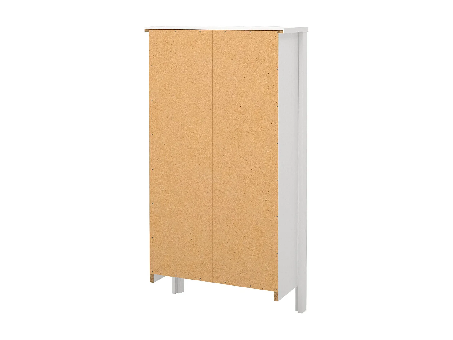 Meuble à chaussures Tisoy, 8 paires, 24.6x53.8x102.9h cm Blanc, armoire à chaussures