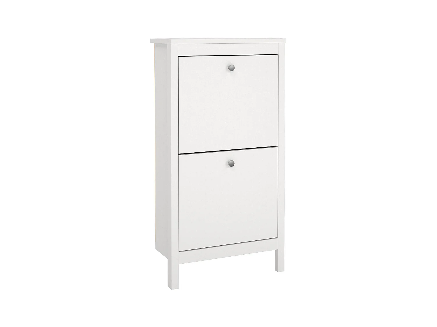 Meuble à chaussures Tisoy, 8 paires, 24.6x53.8x102.9h cm Blanc, armoire à chaussures