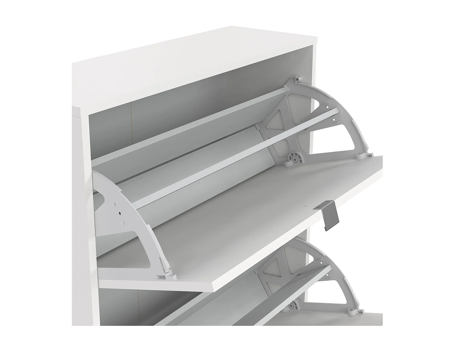 Meuble à chaussures Larry, 12 paires, 24,05x70,3x85,2h cm Blanc, Rangement