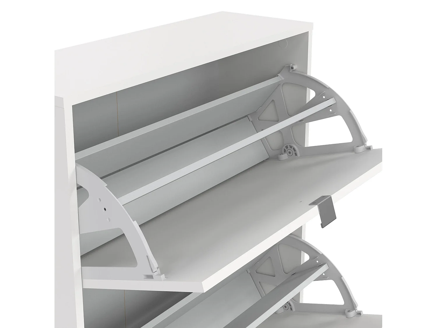 Meuble à chauure Larry, 12 paire, 24,05x70,3x85,2h cm Blanc, Rangement