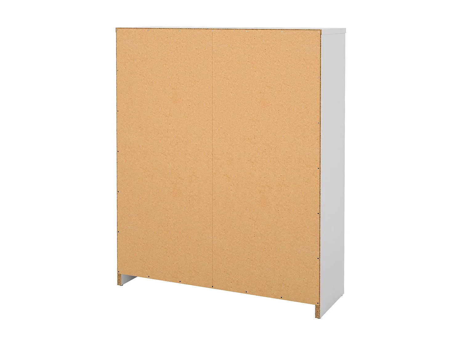 Zapatero Larry, 12 pares, 70x24x85h cm Blanco, mueble zapatero, 2 puertas, 4 compartimentos