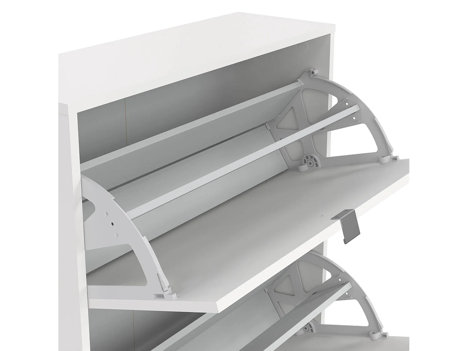 Meuble à chaussures Larry, 12 paires, 24,05x70,3x85,2h cm Blanc, Rangement