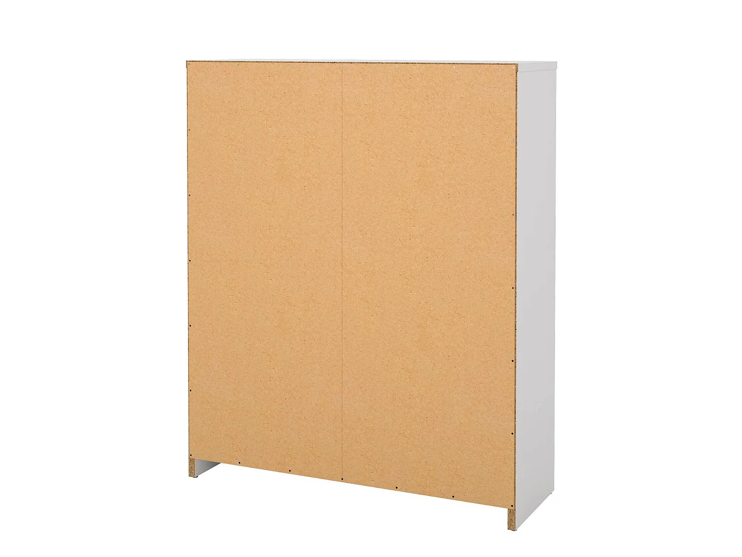 Schoenenkast Larry, 12 paar, 70x24x85h cm Wit, schoenenopbergkast, 2 deuren, 4 vakken