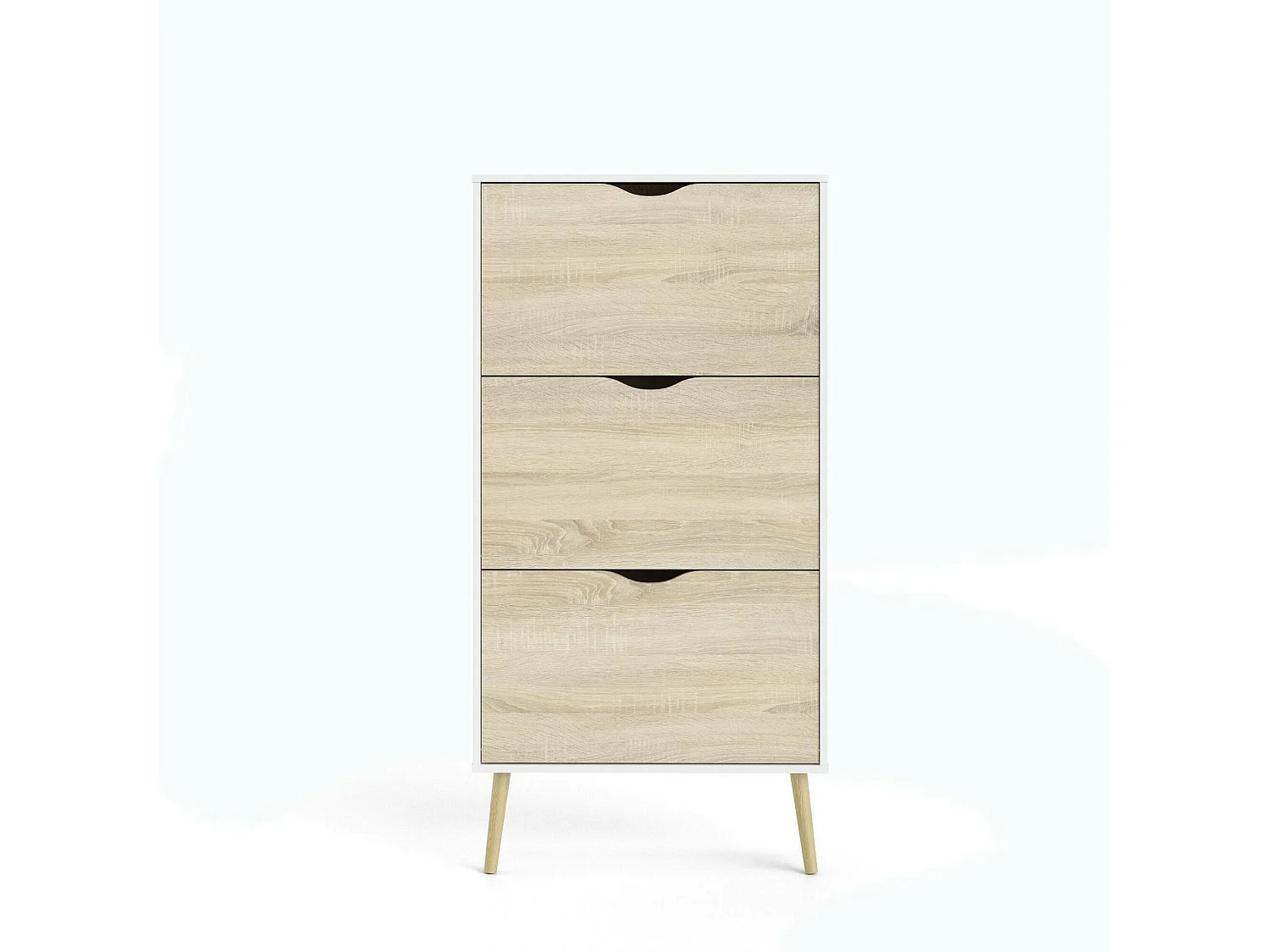 Meuble à chaussures Arnoldo, 18 paires, 23,9x70,2x138,8h cm Blanc, Armoire de rangement