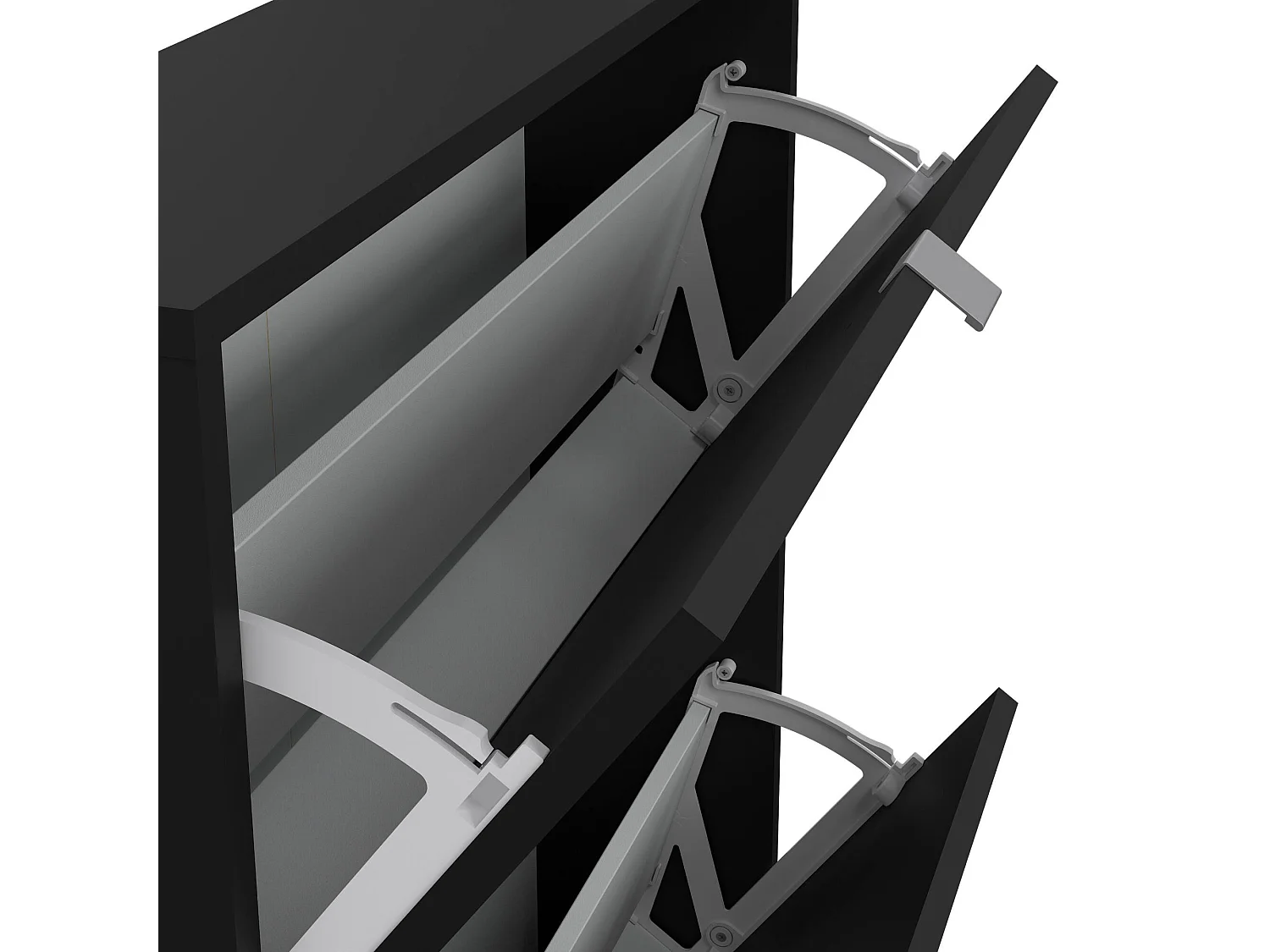 Türkis Schuhregal, 6 Paare, 16,55x70,3x85,2h cm Schwarz, Schuhschrank