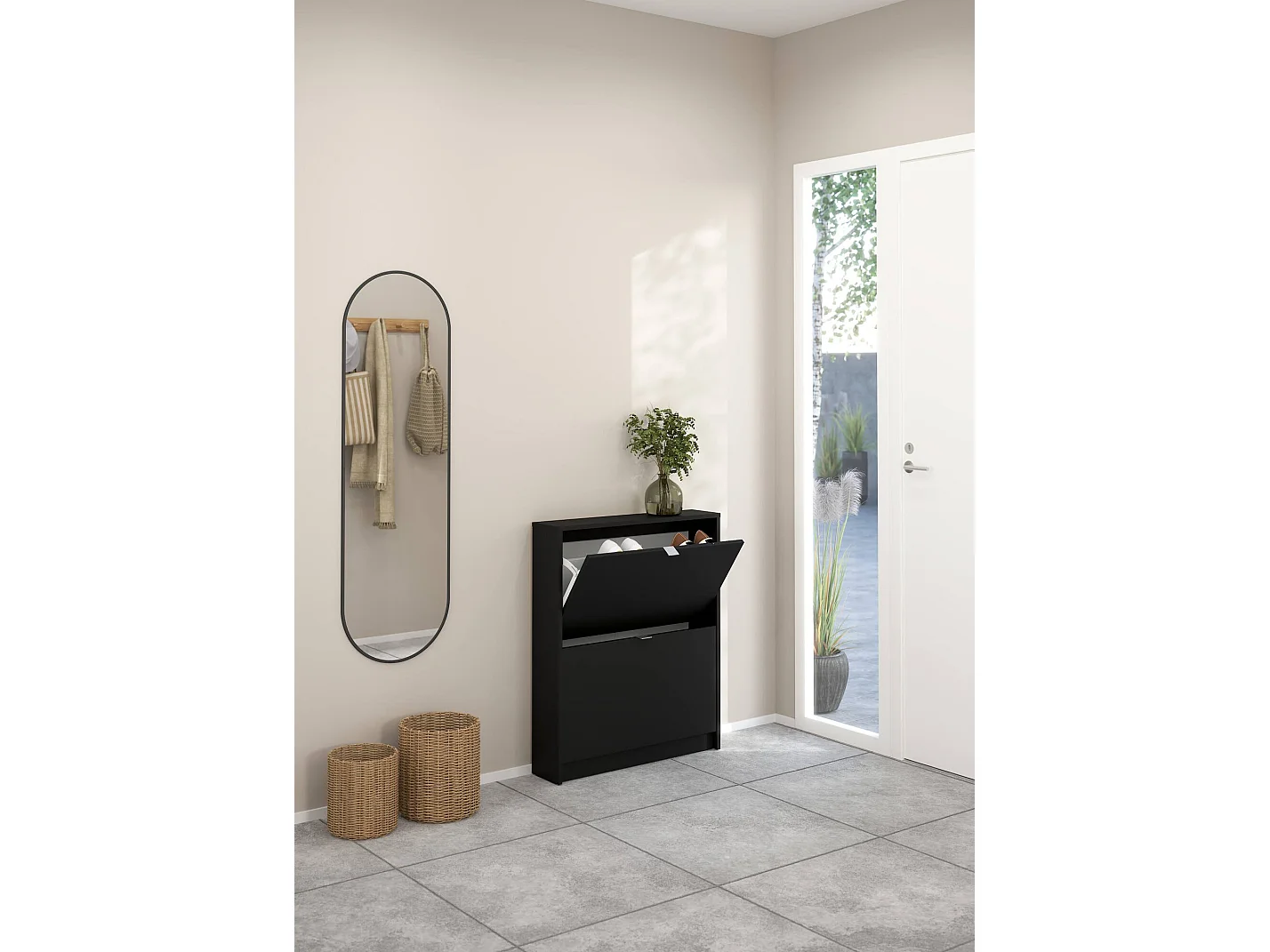 Meuble à Chaussures Turquoise, 6 Paires, 16,55x70,3x85,2h cm Noir, Armoire à Chaussures