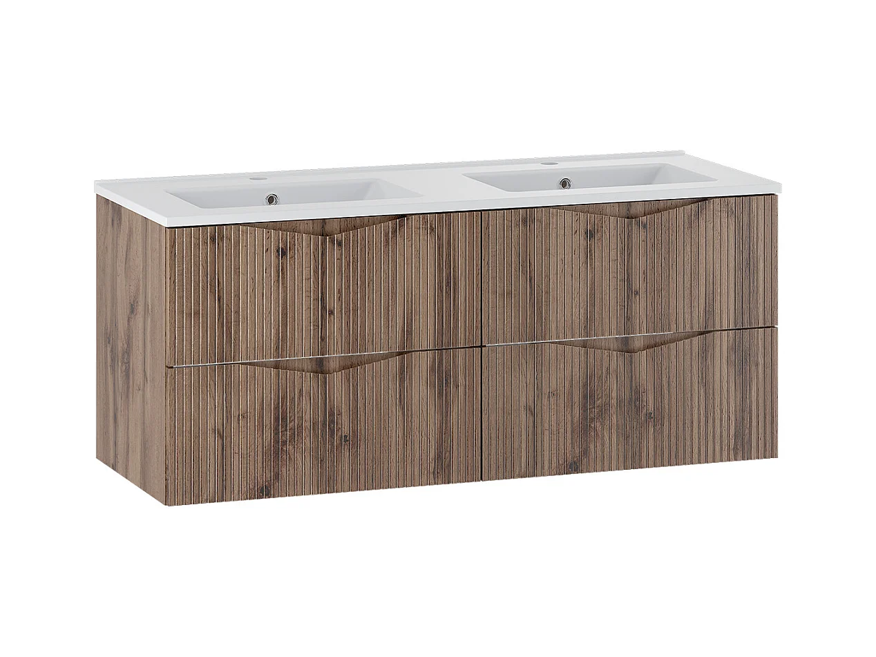 Meuble double vasque encastrée 120cm Tao Bois