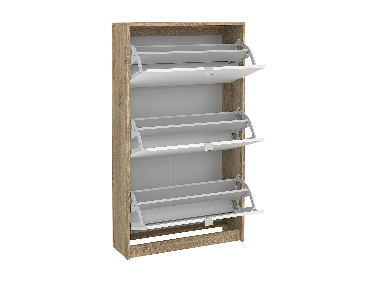 Scarpiera Irina, 18 Paia, 24.05x70.3x123.6h cm Marrone Quercia, Mobile Portascarpe