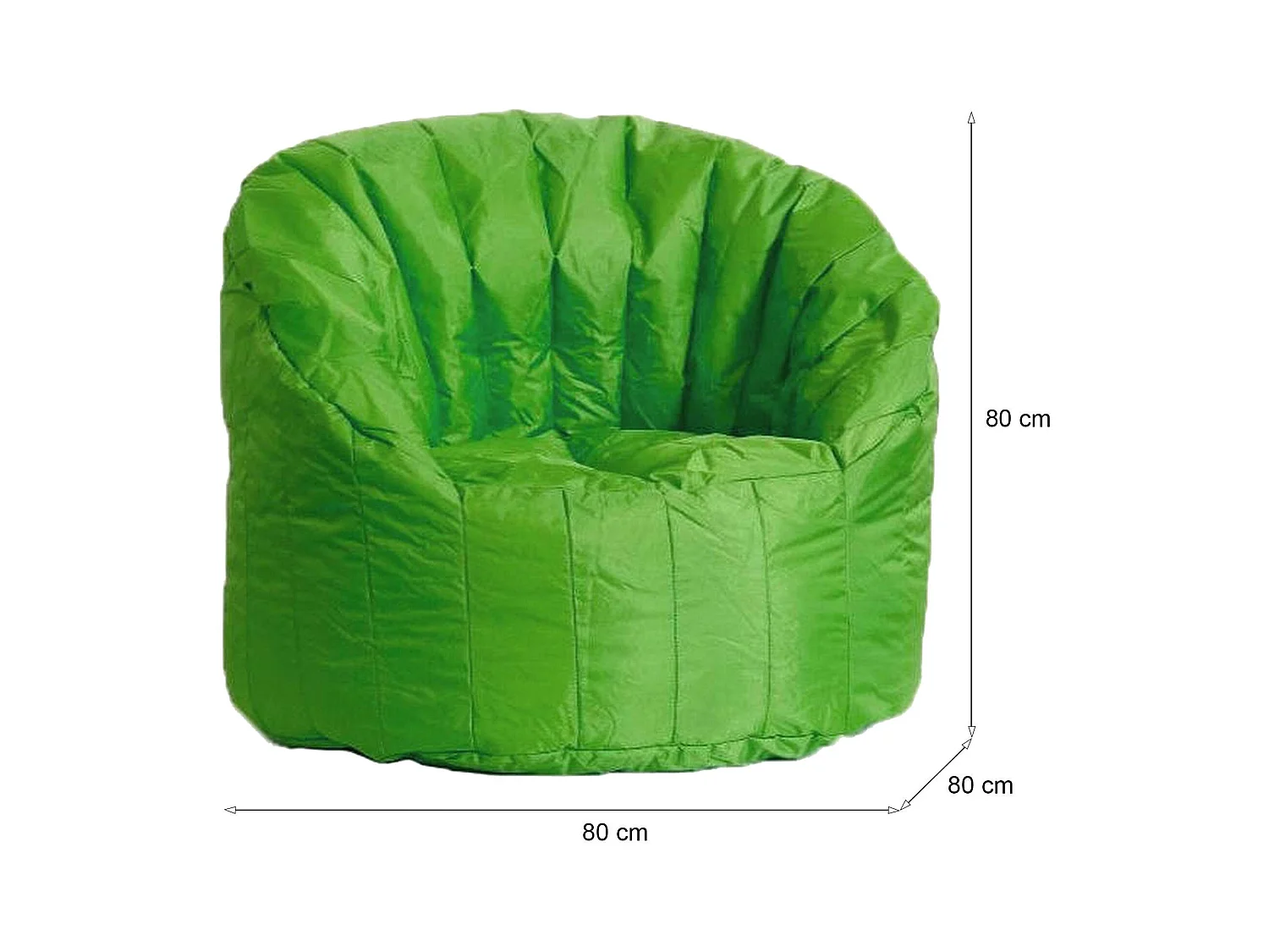 Fauteuil Allos, Supporte jusqu'à 90 kg, Fabrication italienne, Vert