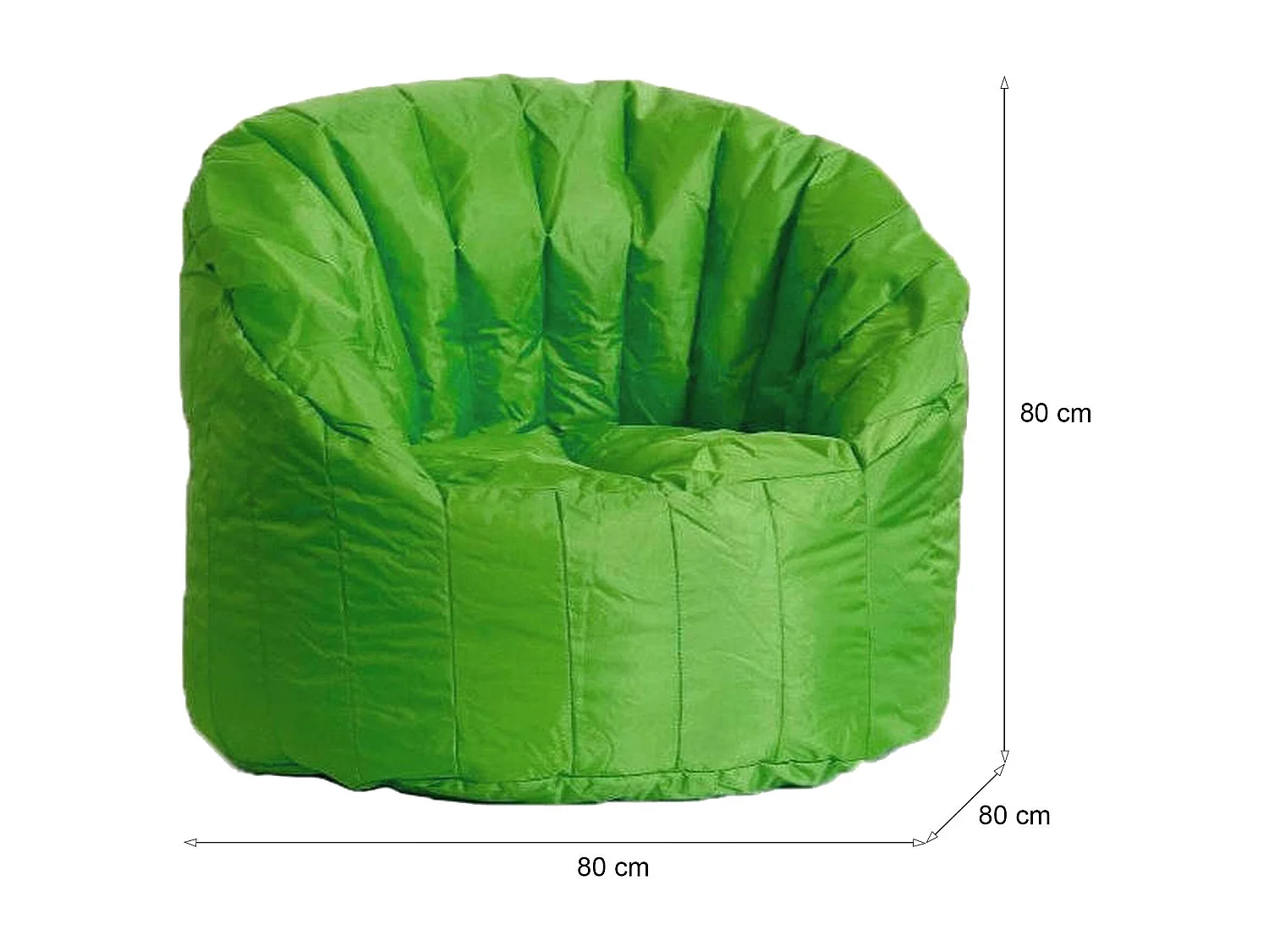 Fauteuil Allos, Supporte jusqu'à 90 kg, Fabrication italienne, Vert