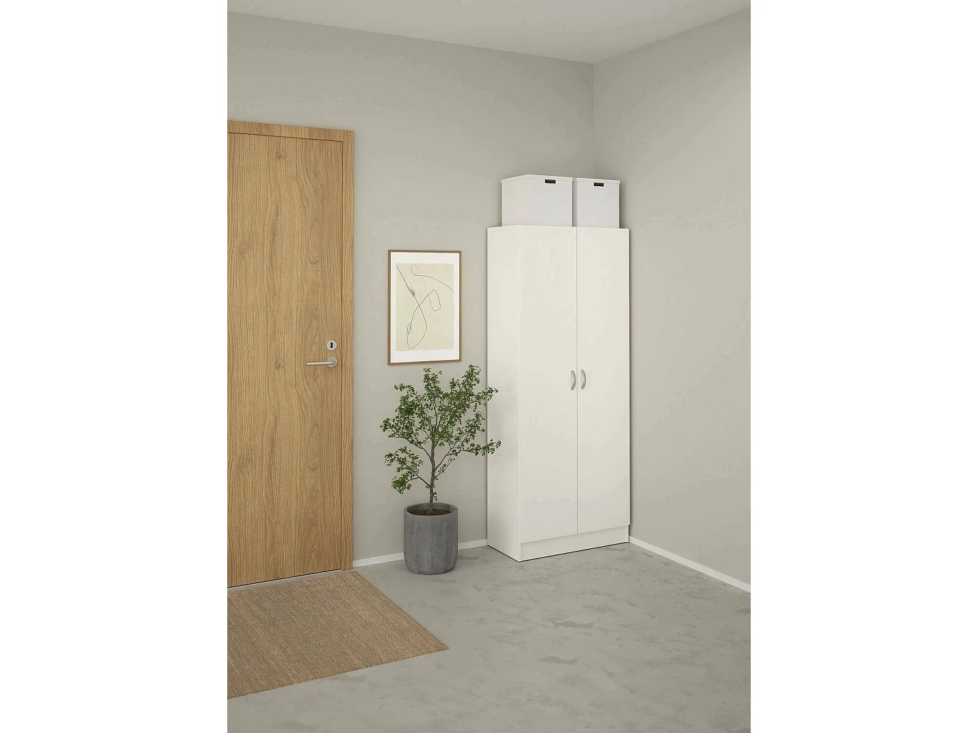 Meuble à chaussures Erinni, 5 étagères, 34,6x69,2x170,4h cm Blanc, Armoire à chaussures