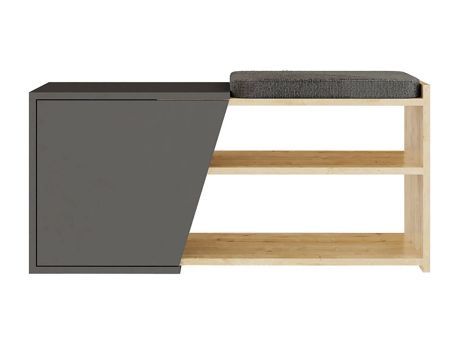 Rangement Chaussures Neneng, 2 Étagères, 47x104x37h cm Chêne Brun, Meuble à Chaussures