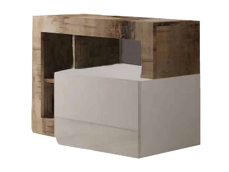 Étagère à Chaussures Adonide, 2 Niveaux Made in Italy, 35x91x58h cm Marron Acacia, Meuble à Chaussures