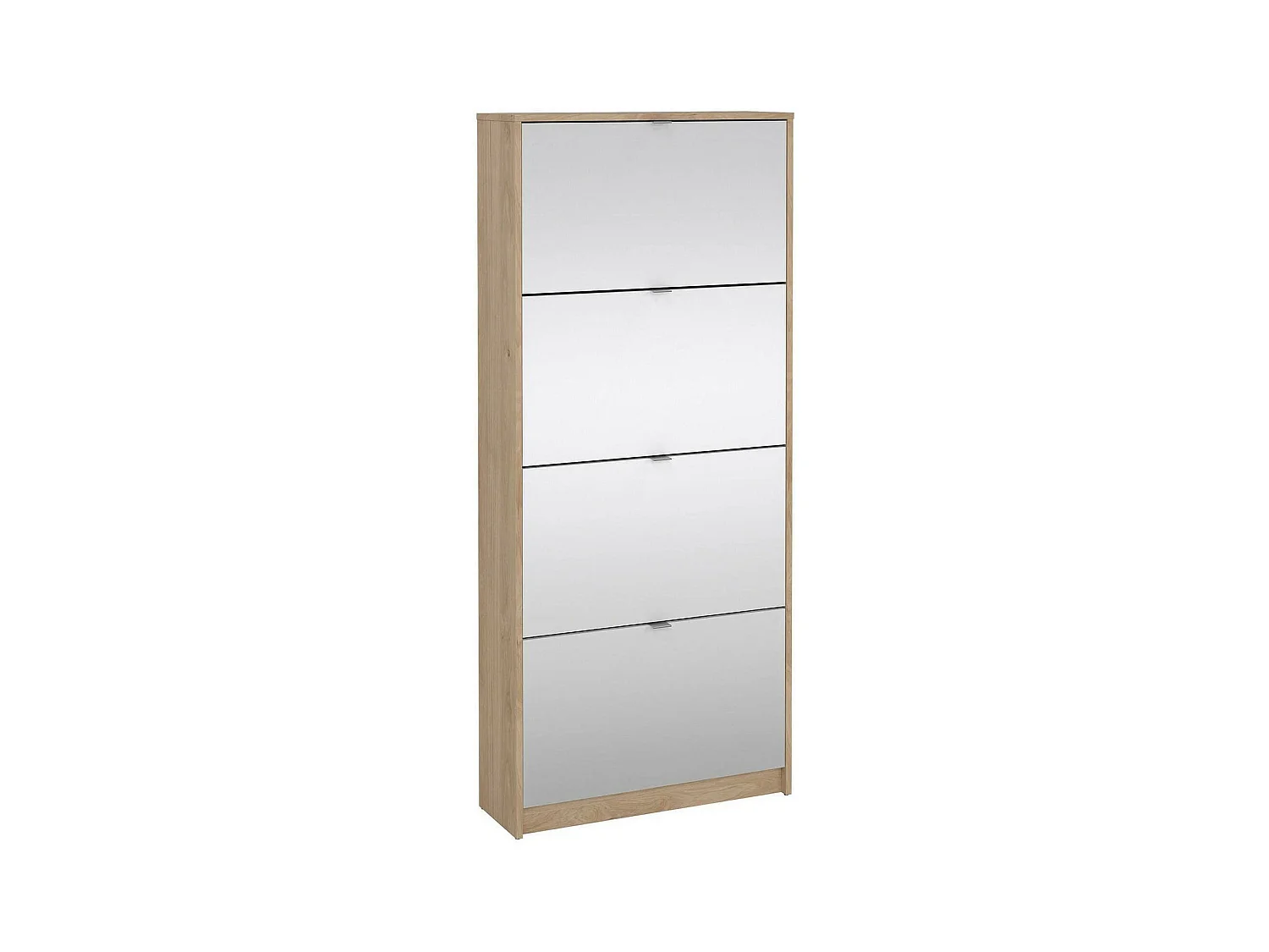 Dtordin schoenenrek, Schoenenkast, Multifunctionele entreekast, Schoenenkast, 70x24 h162 cm, Eiken