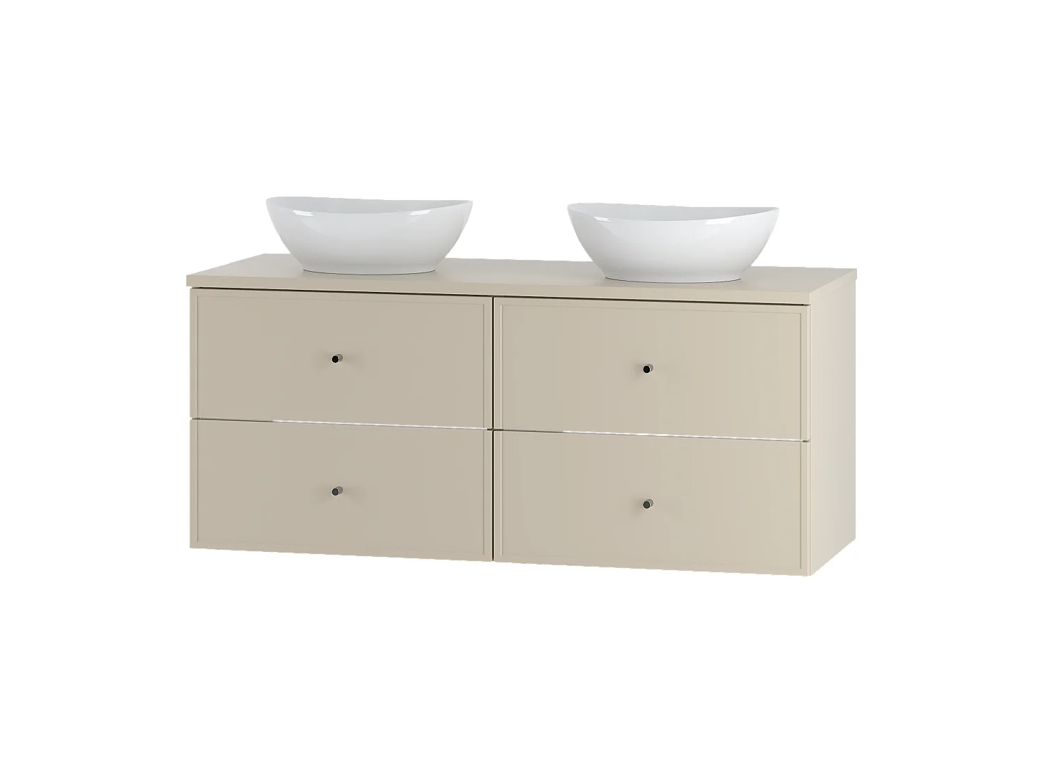 Ensemble de salle de bain en cachemire 120 cm Armoire Plan de travail Lavabo Marco