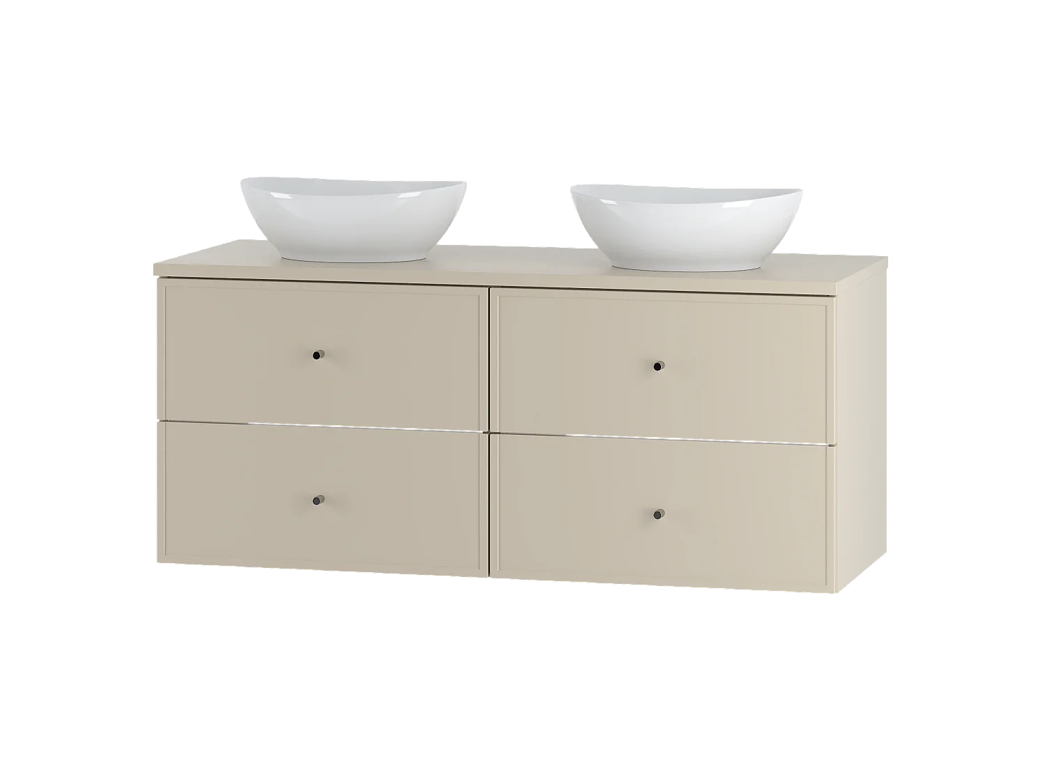 Ensemble de salle de bain en cachemire 120 cm Armoire Plan de travail Lavabo Marco