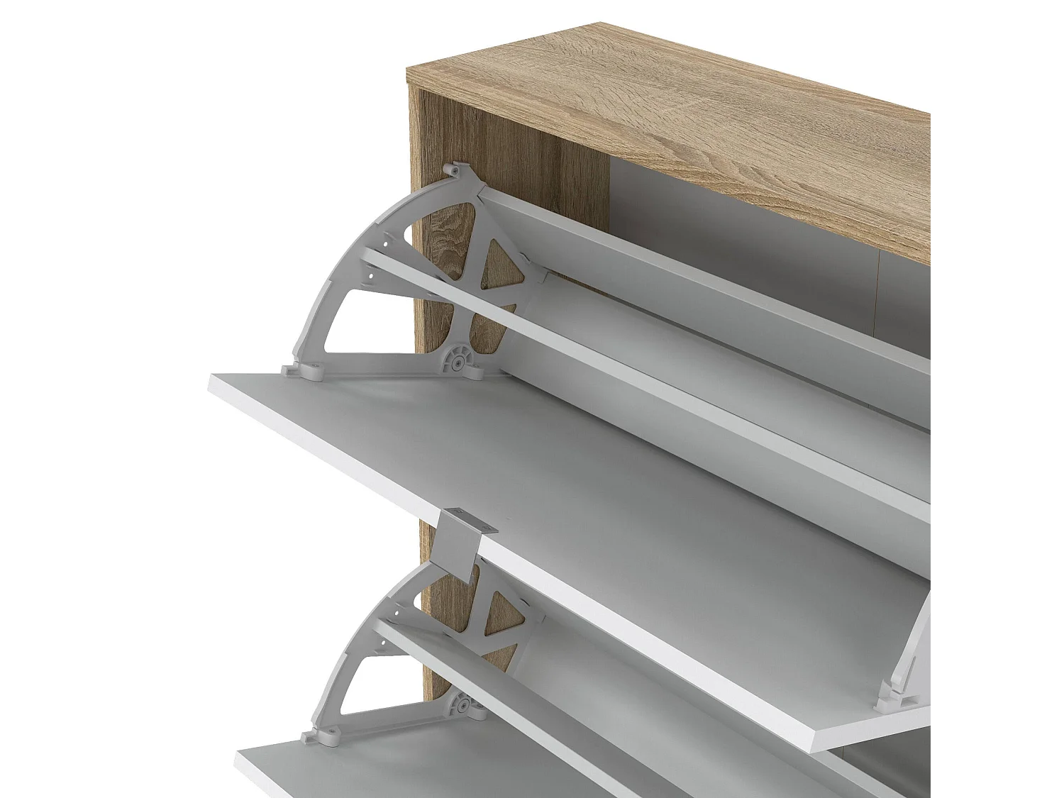 Schuhschrank Epidoto, 24 Paar, 24,05x70,3x162h cm Eiche Braun, Schuhmöbel