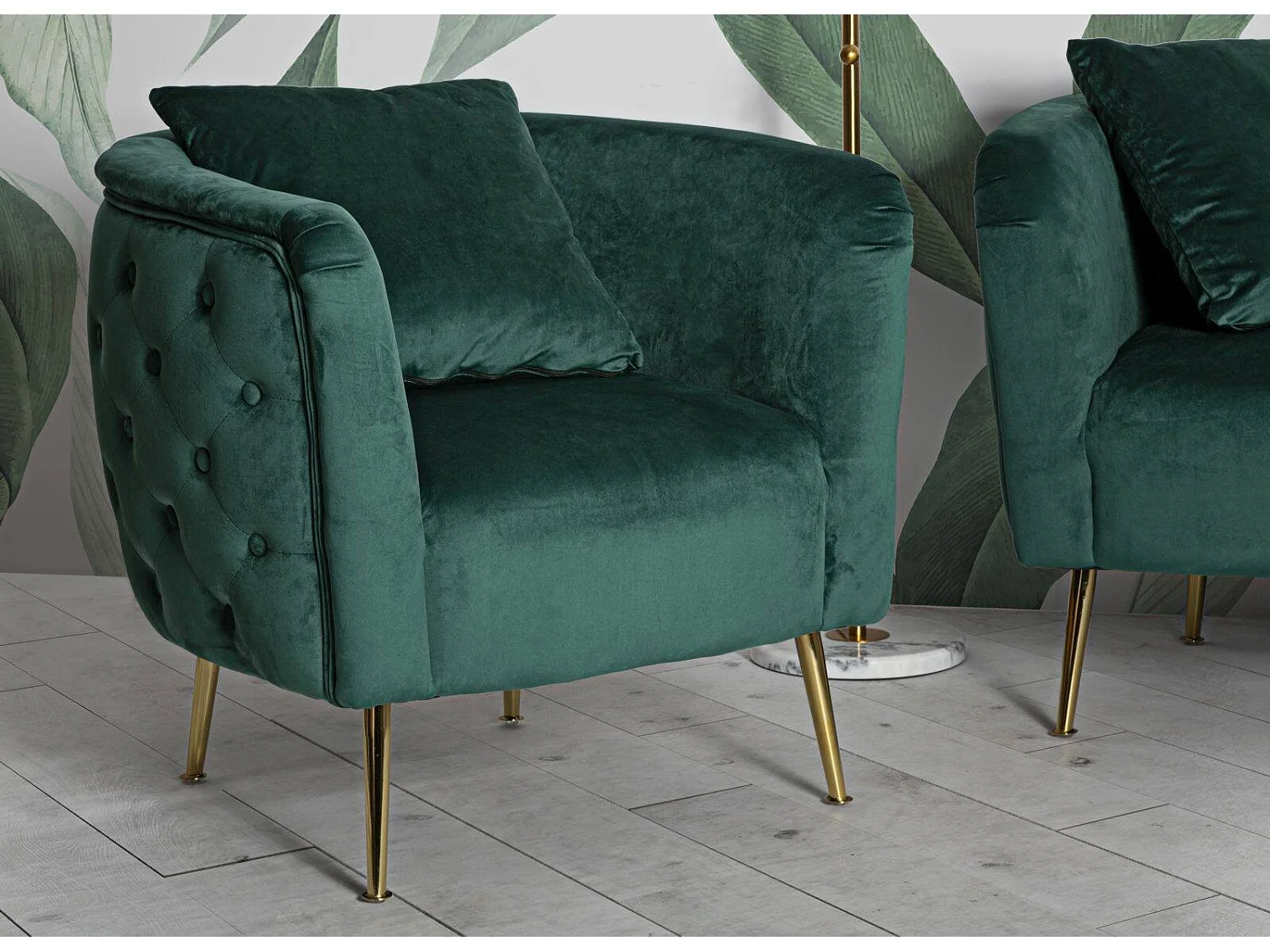 Fauteuil Prampolini, Accoudoirs, Vert