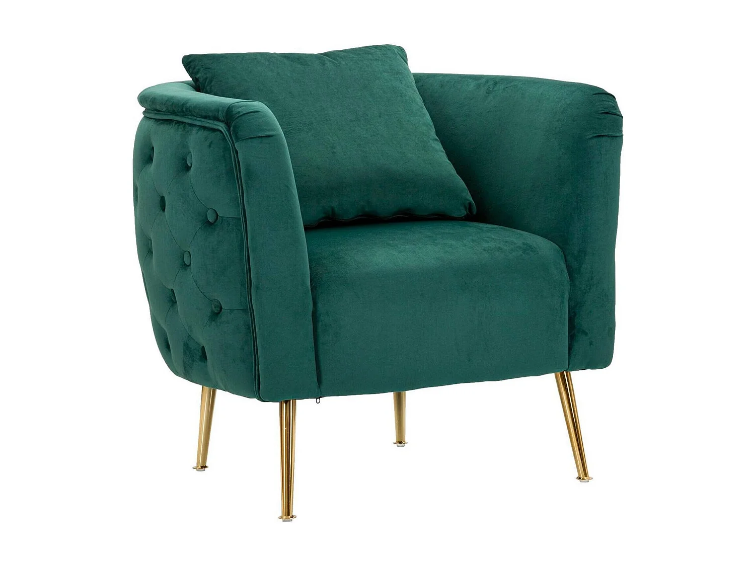 Fauteuil Prampolini, Accoudoirs, Vert