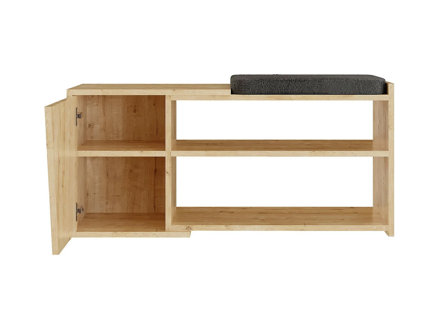 Étagère à chaussures Neneng, 2 niveaux, 47x104x37h cm, Chêne brun, Meuble à chaussures