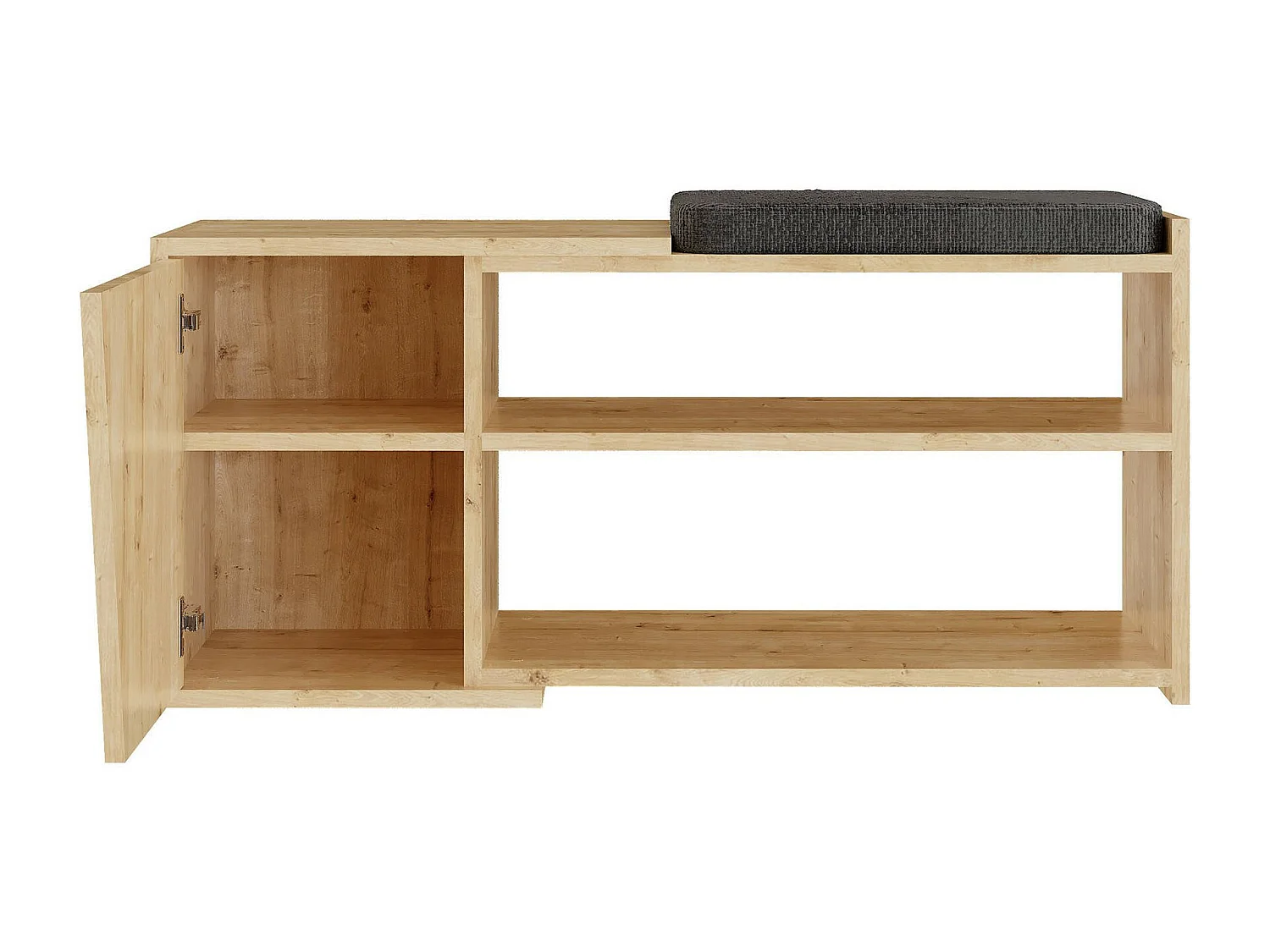 Étagère à chaussures Neneng, 2 niveaux, 47x104x37h cm, Chêne brun, Meuble à chaussures