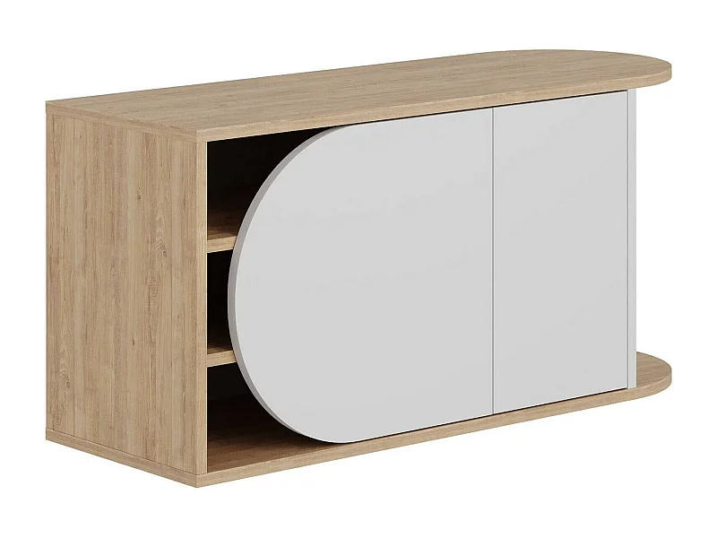 Scarpiera Kyle, 2 Ripiani, 37x104x50h cm Marrone Quercia, Mobile Portascarpe