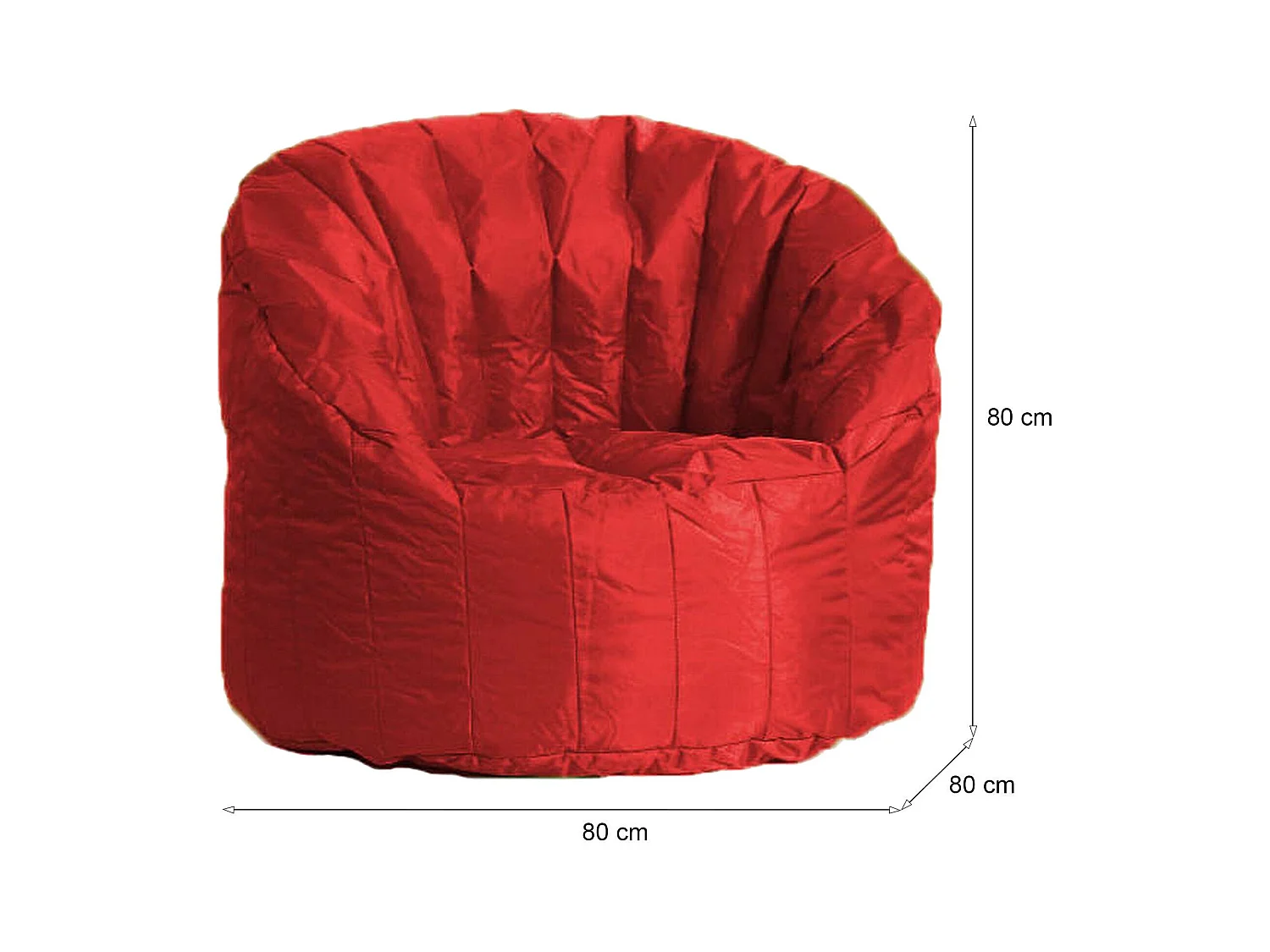 Fauteuil Allos, Supporte 90 kg Made in Italy, Rouge