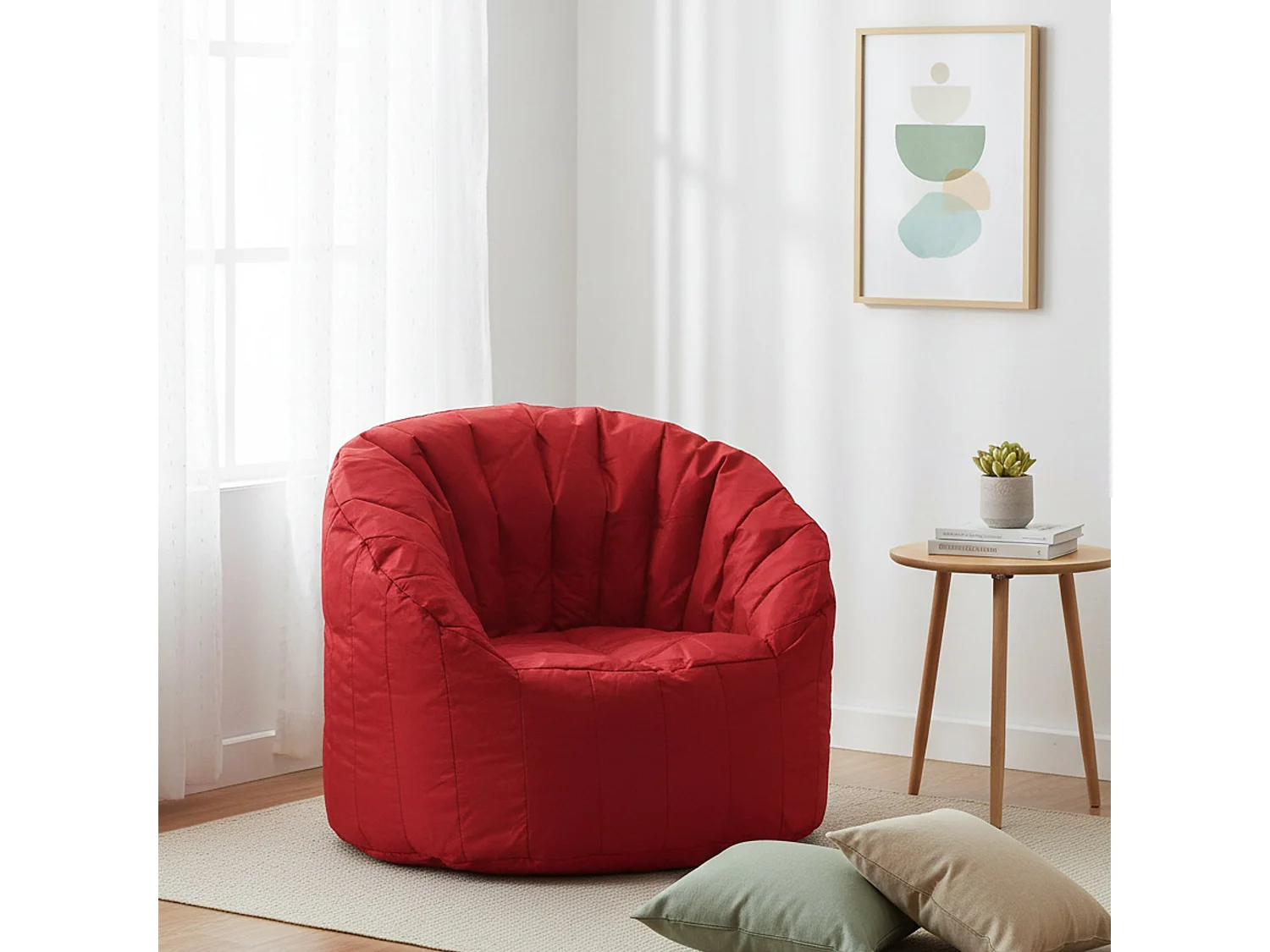 Fauteuil Allos, Supporte 90 kg Made in Italy, Rouge