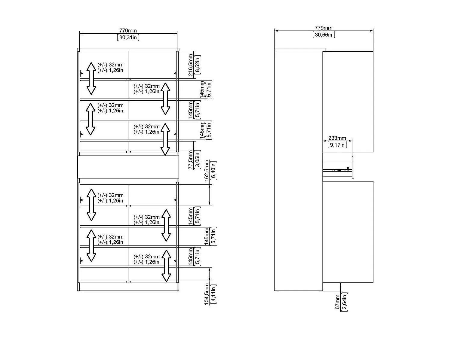 Dtrda schoenenrek, Schoenenkast, Multifunctionele entreekast, Schoenenkast, 80x40 h192 cm, Eiken en Wit