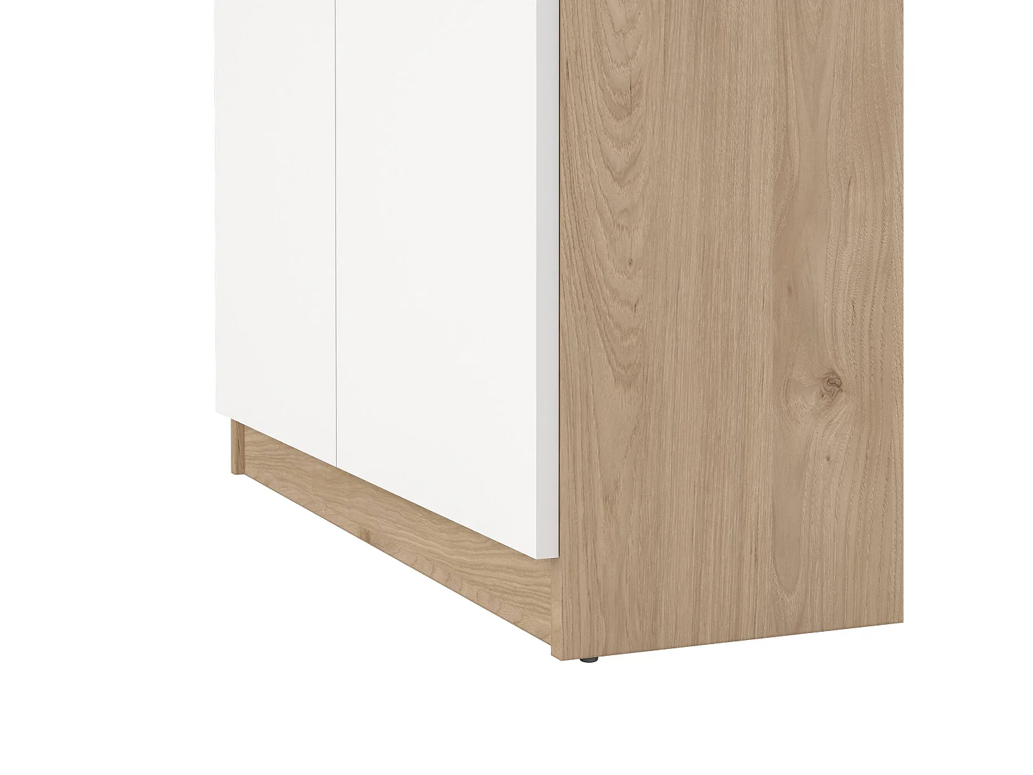 Dtrda schoenenrek, Schoenenkast, Multifunctionele entreekast, Schoenenkast, 80x40 h192 cm, Eiken en Wit