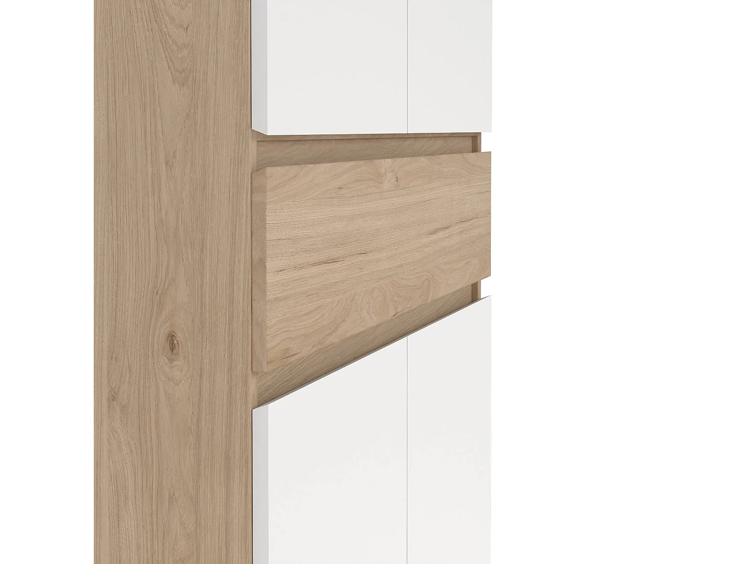 Armoire à Chaussures Jangmi, un Tiroir, 40x80,4x191,7h cm Chêne Brun, Meuble à Chaussures