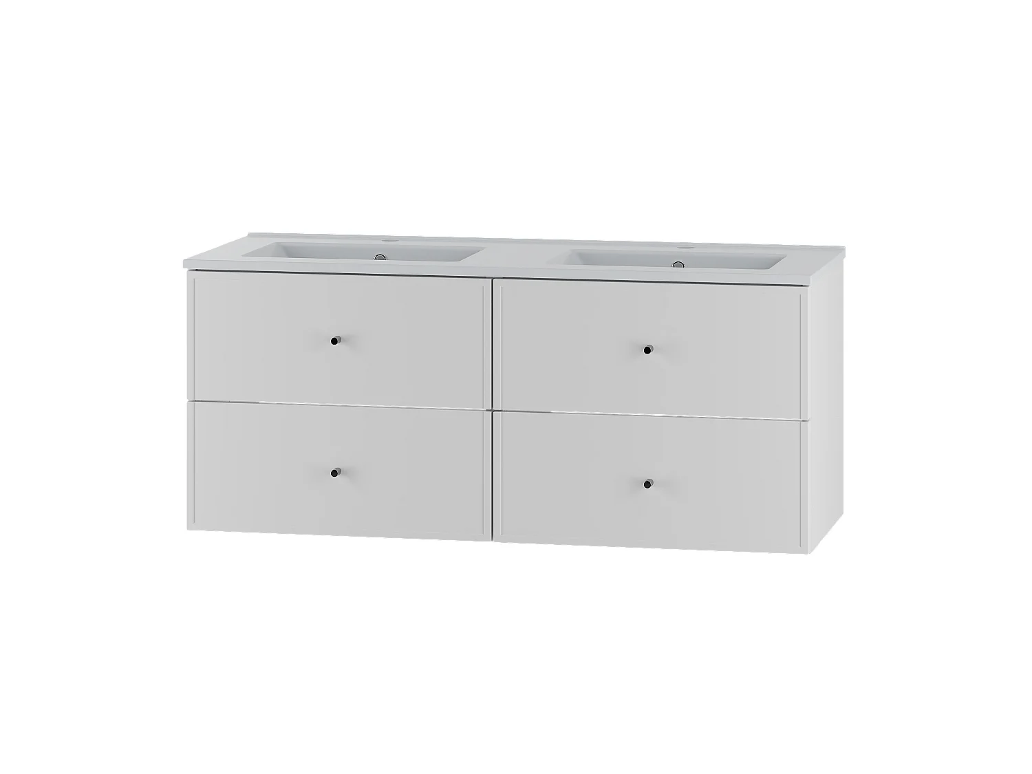 Ensemble de salle de bain blanc 120 cm Meuble avec lavabo Marco