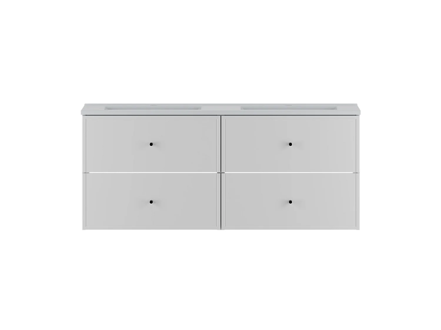 Ensemble de salle de bain blanc 120 cm Meuble avec lavabo Marco