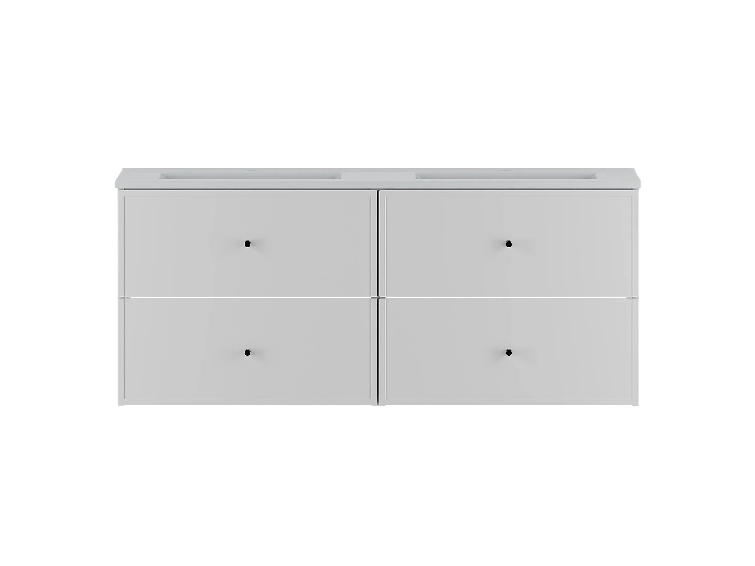 Wit badkamerset 120 cm Kast met wastafel Marco