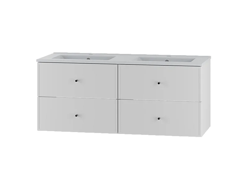 Wit badkamerset 120 cm Kast met wastafel Marco