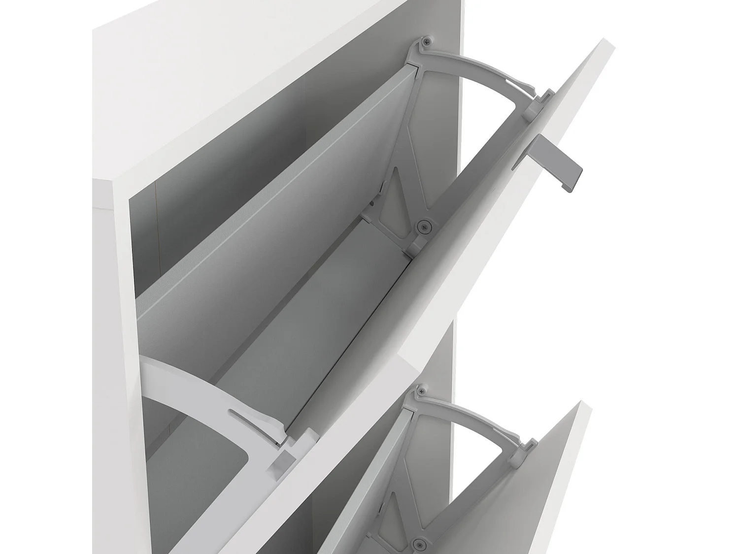 Scarpiera Turchese, 6 Paia, 16.55x70.3x85.2h cm Bianco, Mobile Portascarpe