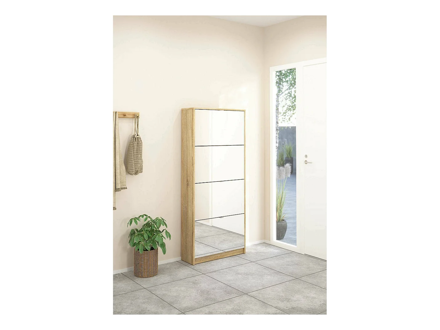 Sneakerka Aepytus, 24 Paires, 24,05x70,3x162h cm Chêne Marron, Meuble à Chaussures