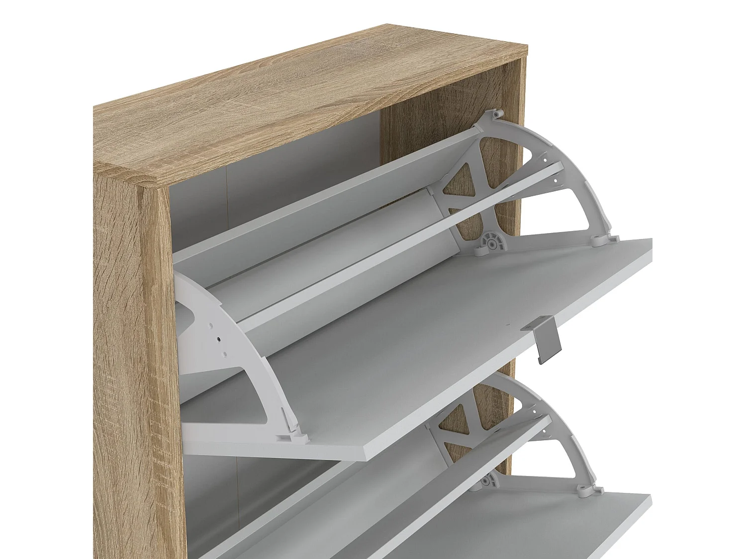 Sneakerka Aepytus, 24 Paires, 24,05x70,3x162h cm Chêne Marron, Meuble à Chaussures