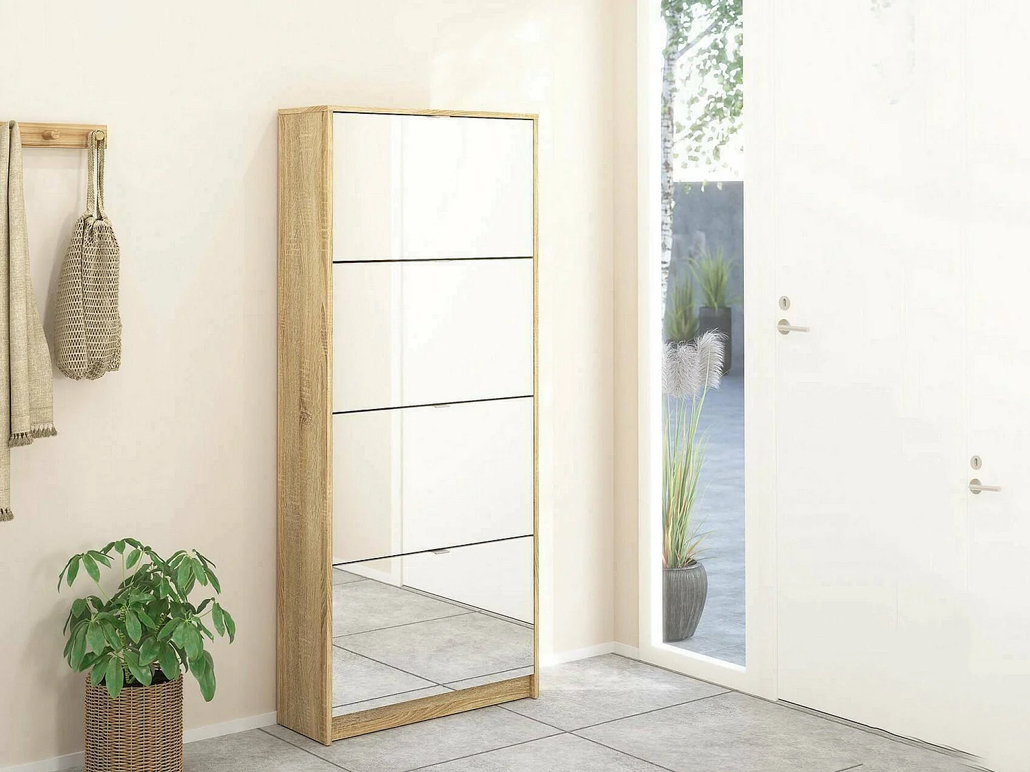 Sneakerka Aepytus, 24 Paires, 24,05x70,3x162h cm Chêne Marron, Meuble à Chaussures